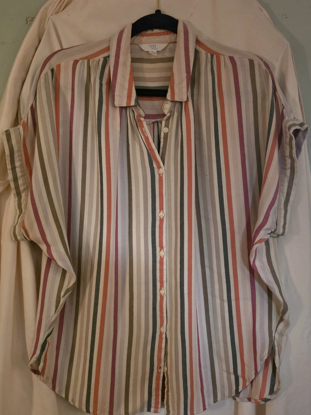 Striped Multicolored Button-Up Shirt